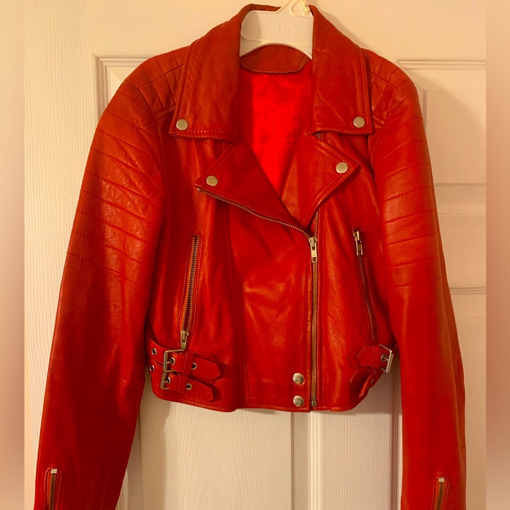 Red Leather Jacket Carrie Hoxton